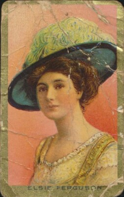 1909 T27 Actress Series Gold Border Fatima Cigarettes Elsie Ferguson