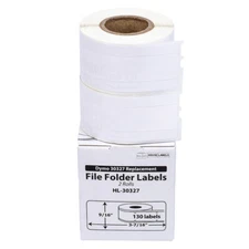 DYMO 30327 / 30576 Direct Thermal File Folder Labels - (2) Rolls of 130