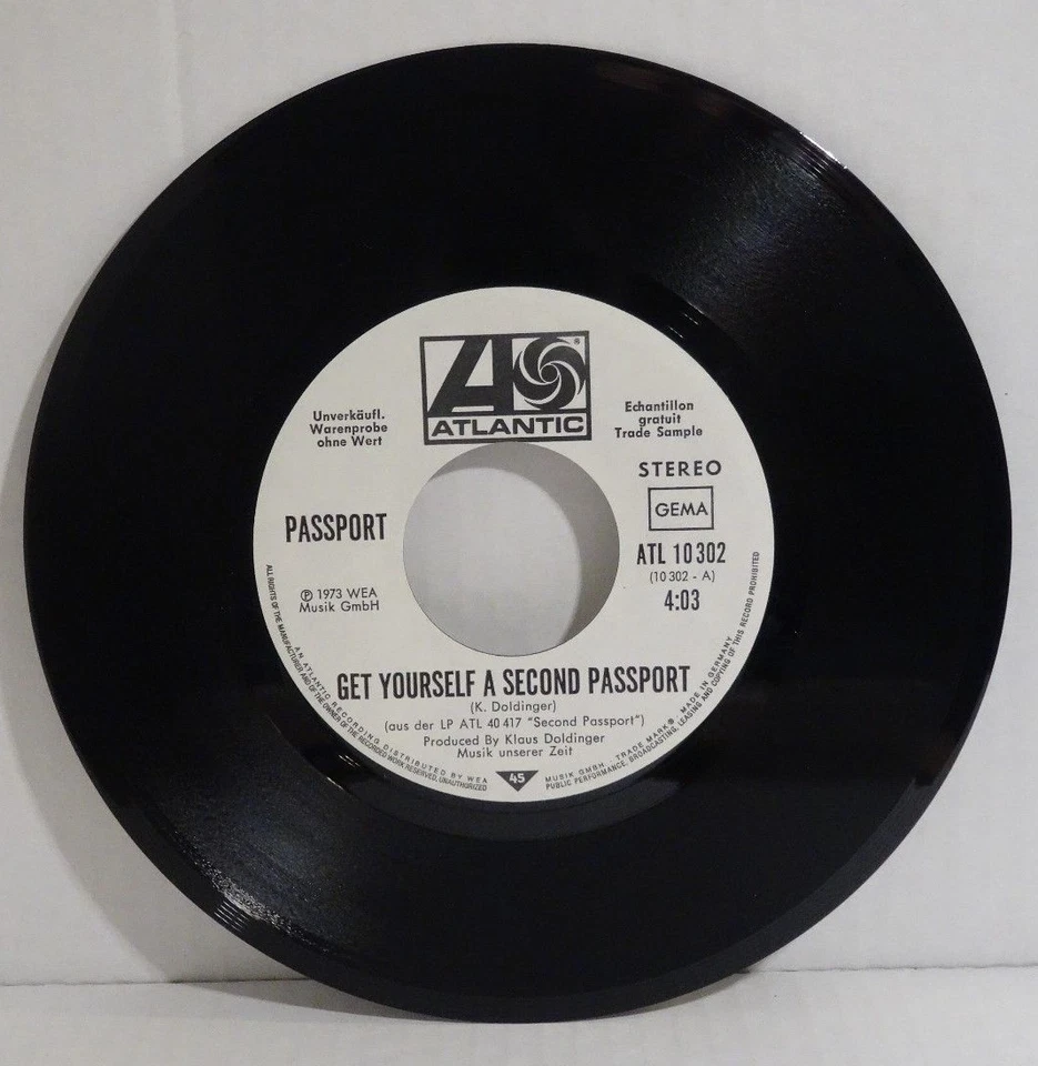 PASSPORT Klaus Doldinger - Get Yourself A Second Passport > 7" Promo Single - Bild 2 von 2