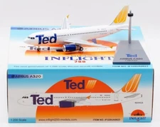 Inflight IF320UA0820 Ted United Airbus A320-200 N444UA Diecast 1/200 Jet Model