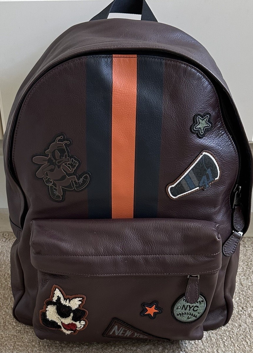COACH CHARLIE VARSITY STRIPES PATCHES BACKPACK 12125 | eBay