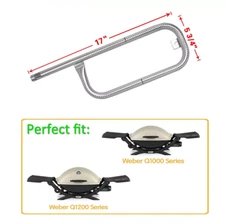 Grill Burner Replacement Parts for Weber Q100 Q120 Q1000 Q1200 Baby Q Series Gas