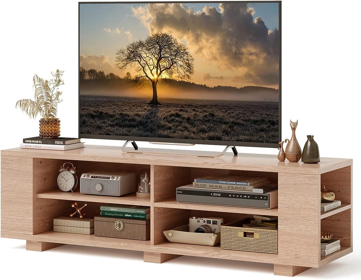 Tangkula Wood TV Stand for TVs up to 65 Inch 59