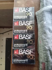 10 sealed BASF 90 Professional II High-Bias Chrome EQ:70μs Cassette Tape