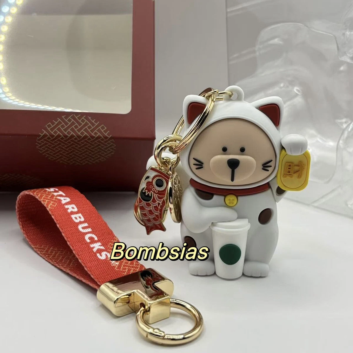 Starbucks 2025 Taiwan Year of Snake Lucky Cat Keychain | eBay