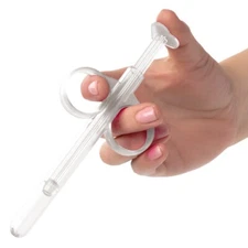 Reusable Refillable XL Anal Lube Tube Personal Lube Applicator Launcher Clear