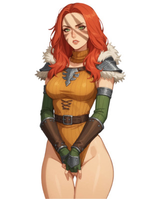 Aela the Huntress Skyrim Waifu Weatherproof Anime Sticker 6'' Car Decal