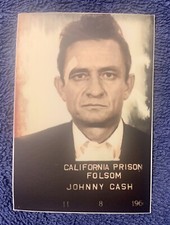 JOHNNY CASH Vinyl Decal/Sticker Custom 1968 &ldquo;MUGSHOT&rdquo;