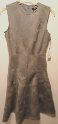 ANN TAYLOR grey gray faux suede sheath dress NEW W/ TAG Women's size 2 MSRP  $159 | eBay