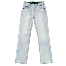 Levi's 511 Light Blue Jeans Strech Distressed Size 27x29 14 Regular Adjustable