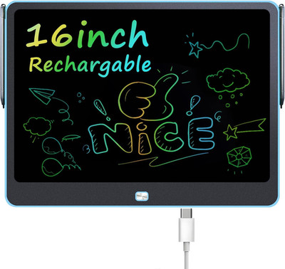 Rechargeable LCD Writing Tablet for Kids, 16 Inch Colorful Drawing Tablet, Educa