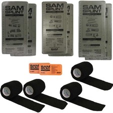 SAM Splint Combo Pack (2 x Finger, 9", 18", 36" SAM Splints with 4 Cohesive Wrap