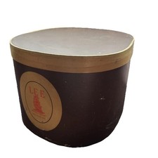 Rare 1940  s Oval Vintage Lee Water Bloc Hat Box Ref US PAT OFF w/ Ship Image
