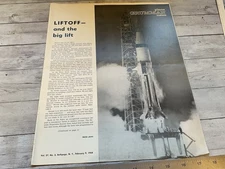 ORIGINAL 2/9/68 GRUMMAN PLANE NEWS APOLLO LIFTOFF