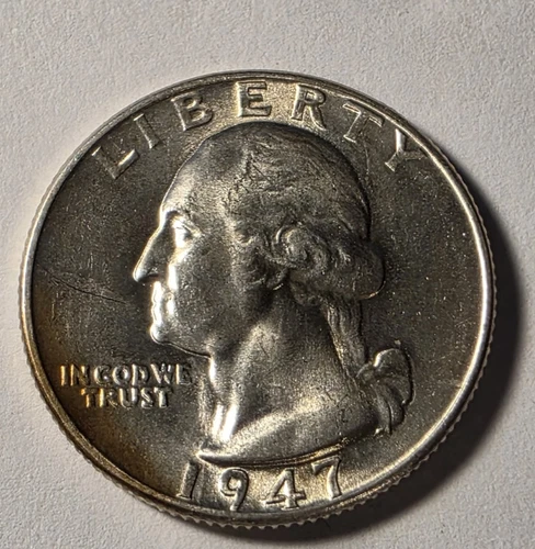 1947 Washington Silver Quarter BU *UNCIRCULATED* MS GEM BU-TONED
