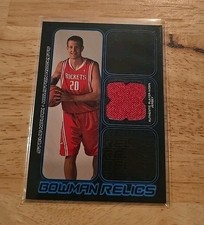 Steve Novak 2006-07 Topps Bowman Relic Game Worn Jersey Card #BR-SNO Rockets 