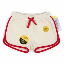 Cat  Jack Girls Bike Shorts Cream Red XS 4/5 Quick Dry Built-In