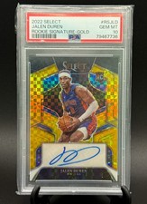 2022 Select Jalen Duren Rookie Signature Gold PSA 10, /10 RC SSP