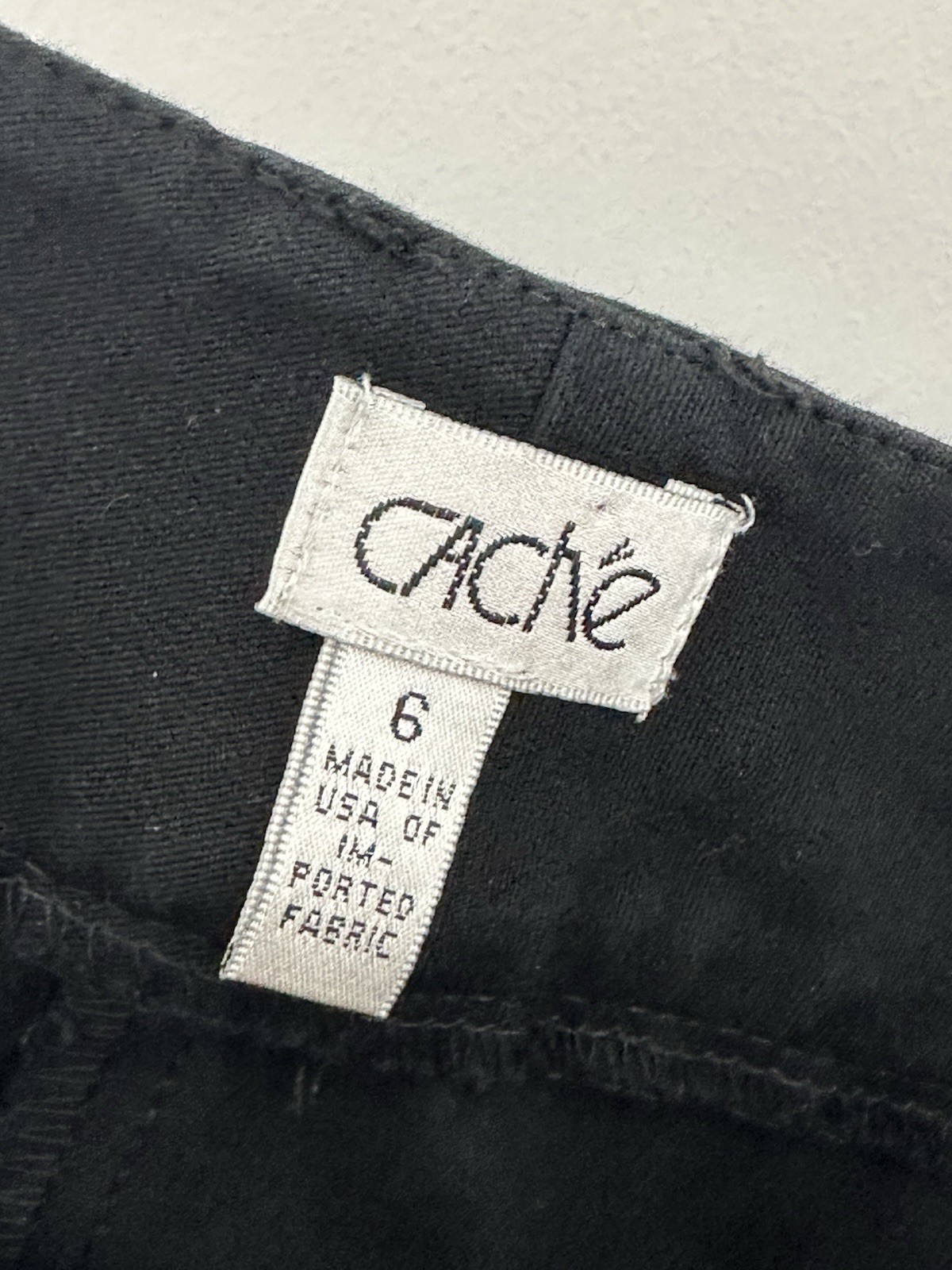 Vintage Cache Black Solid Capri Preppy Office Pan… - image 5