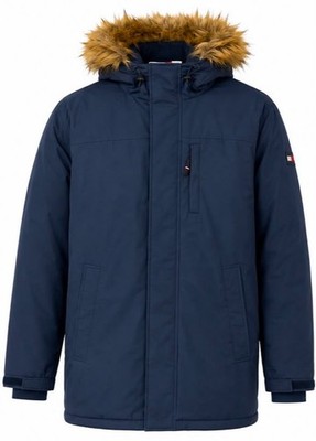 Tommy Hilfiger | Jaqueta de Inverno Pesada com Capuz Forrado de Pele Sintética