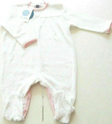 Einteiler Gr.62 Sanetta NEU 100%Baumwolle weiß Blumen strampler schlafanzug baby