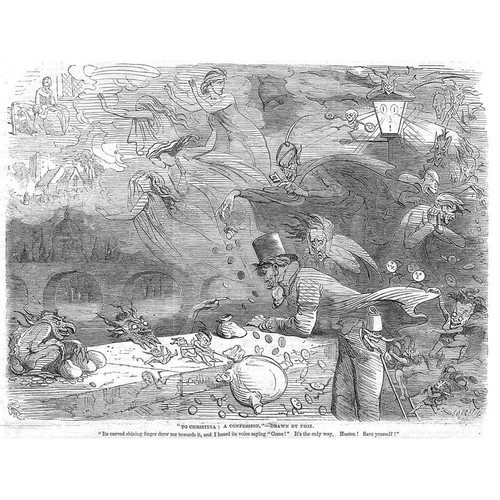 To Christina: A Confession Drawn by Phiz - Antique Print 1860