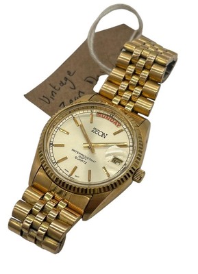 Vintage Zeon DAY DATE Quartz Uhr -425U