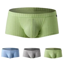 Mens Sexy Underwear Underpants Soft Boxers Shorts Briefs Trunks Button Low Rise