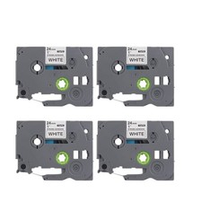 4PK 24mm Label Tape TZ251 TZe-251 Compatible for Brother P-Touch 1900 White 1''