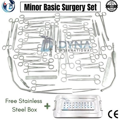 Basic General Surgery Set 92 Pcs Surgical Instruments Premium Quality + Free Box
