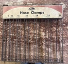 Vintage Gates Hose Clamps Original Display Sign 15x16” Metal