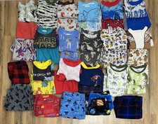 HUGE LOT of Boy  s Size 8 Pajamas 39 Pieces PJ Sleep Lounge Pants Tops Shorts