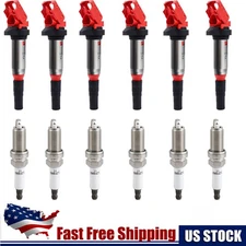 New 6 Pack Ignition Coil Spark plugs for BMW 128i 328i 335i 528i 535i X5 UF592