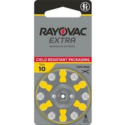 60 Rayovac Extra Size 10 Hearing Aid Battery (pack 60 pcs).  Exp 2029