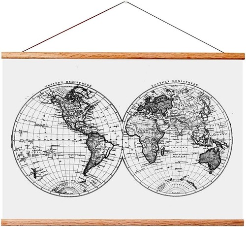 36” Wide Magnetic Poster Hanger Frame - Wall Hanging Wooden Frame For Posters...