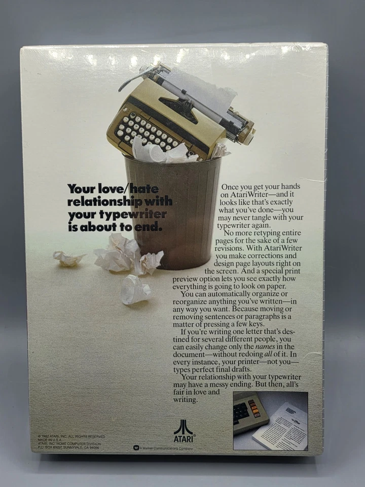 VINTAGE Atariwriter "A Word Processor" Cartridge RX8036 - NEW in SEALED BOX - Image 2 of 4