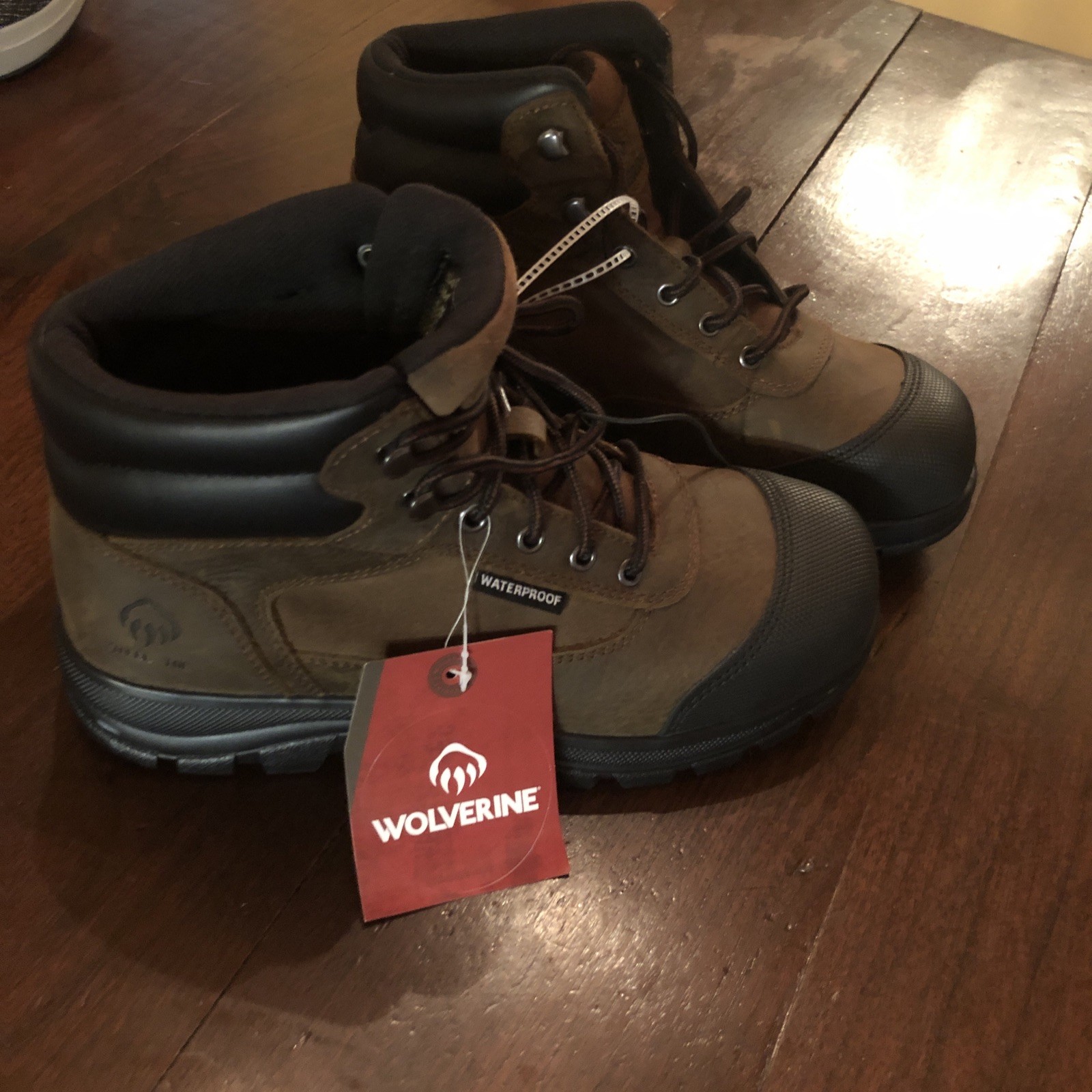 Wolverine Carlsbad Men's 6" Work Boots NWT Mens Size 10 Steel Toe Brown