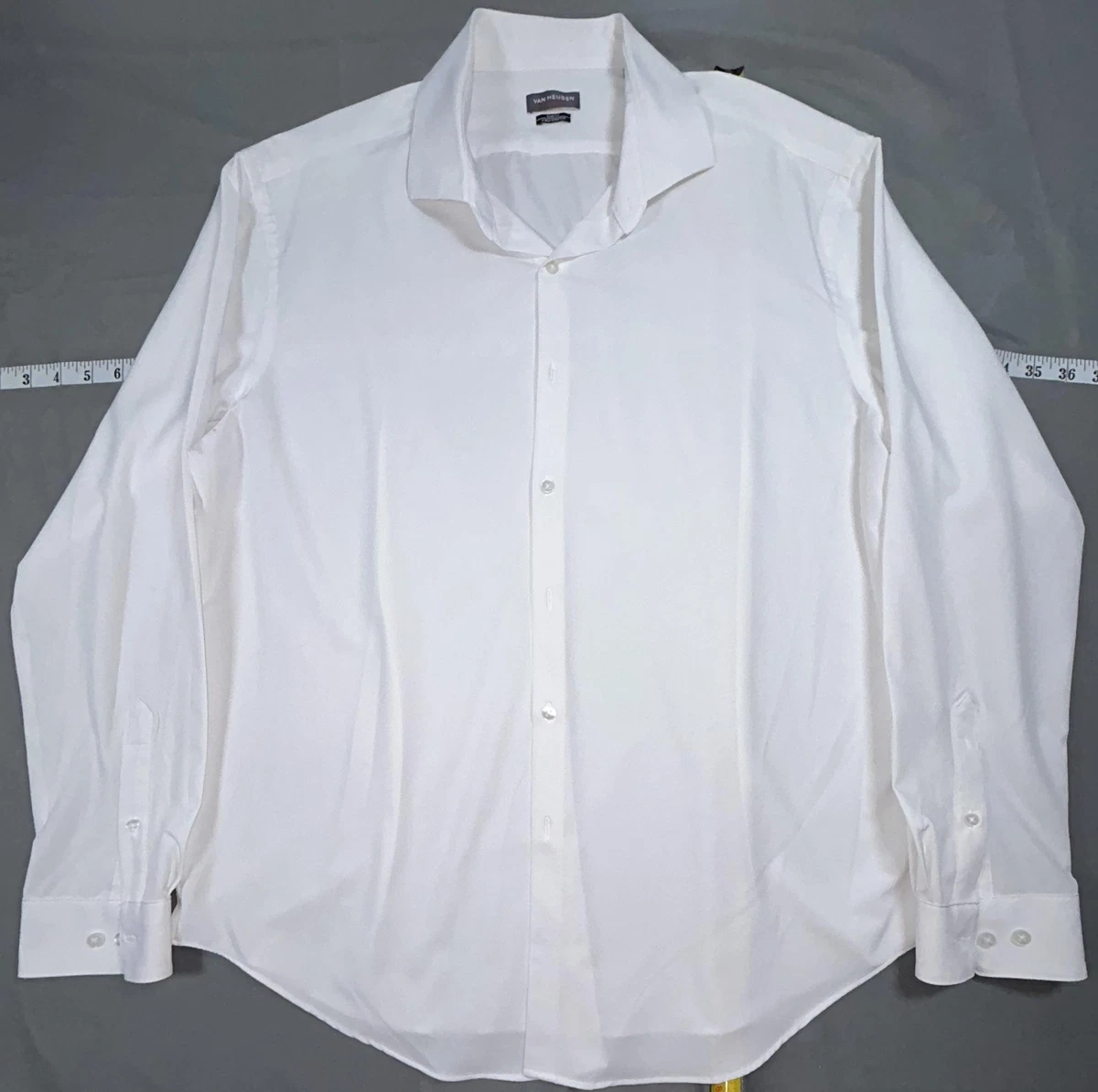 Van Heusen Jurk Shirt Getailleerd Poplin Solid heren Gekleed shirt (1-Pack