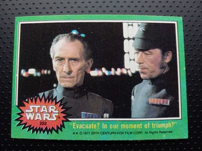 1977 Topps Star Wars Series 4 Green #222 Evacuate? In Our Moment... NRMT/MINT
