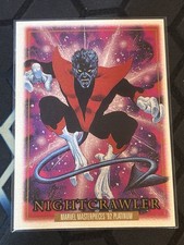 2024 SkyBox Marvel Masterpieces 92 Platinum Nightcrawler #62 Leather