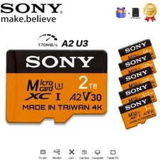 SONY Micro SD Card 2TB 512GB 256GB 128GB TF Memory Card Extreme 1TB U3 4K High