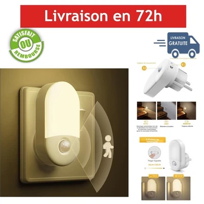 LOHAS-LED Veilleuse avec Capteur de Mouvement, 3 Modes, Blanc Chaud - Photo 1/4