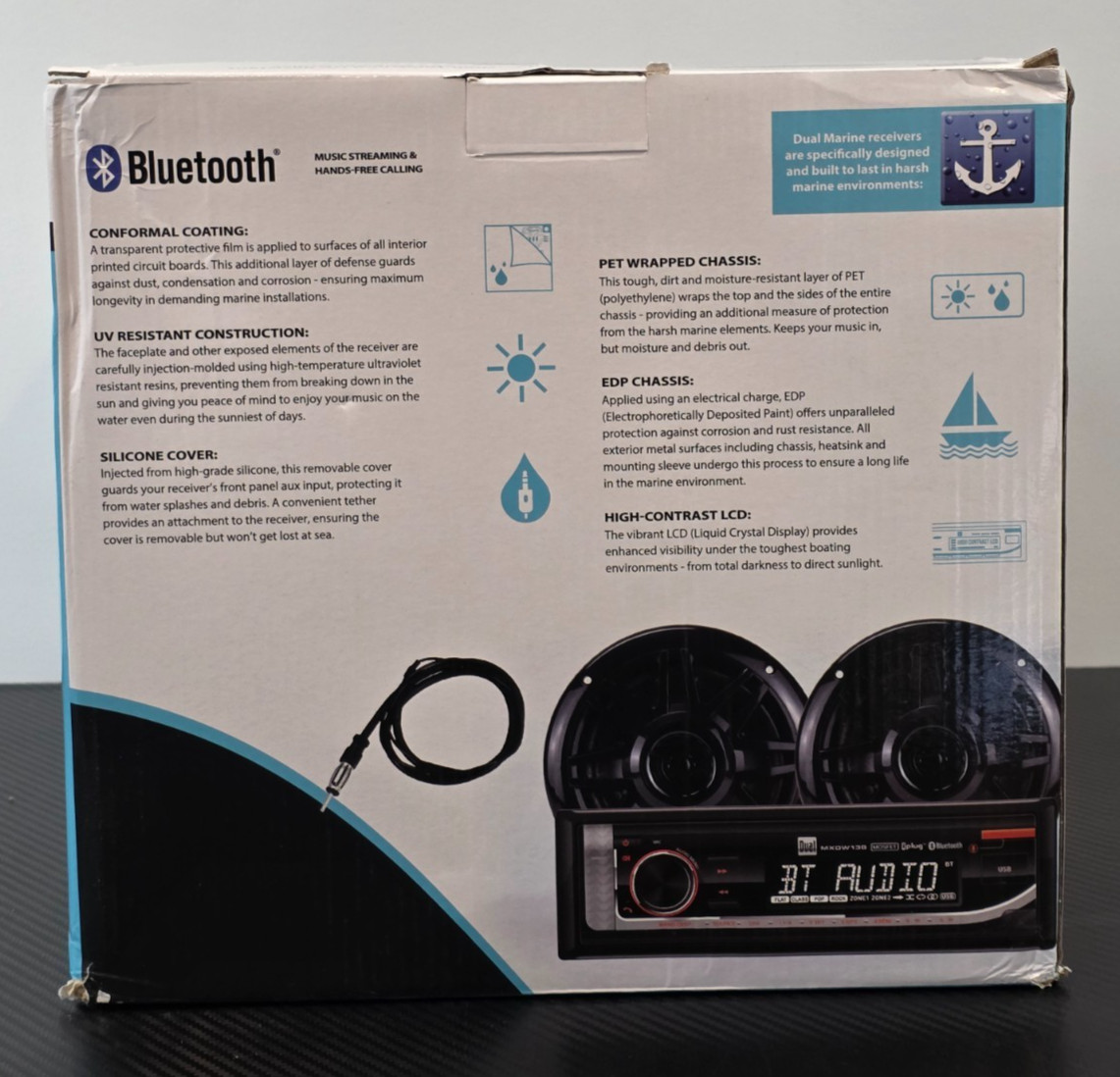 Dual Electronics MXP152B Marine Radio Digital Media Receiver 6.5-inch Speakers