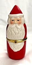 Vintage Santa Hinged Trinket Box ~ K’s Collection ~ 4” Tall