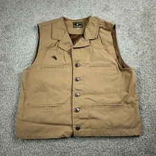 Wyoming Traders Mens Medium Beige Canvas Ranch Wear Frontier Western Rockabilly