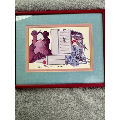 Vintage Tom Marble BUGS Computer Humor Framed Art Print 80s Retro IT Decor 8x10