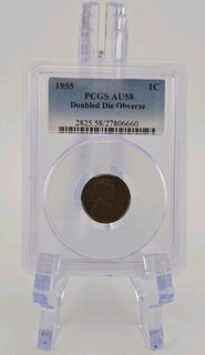 1955 Lincoln Wheat Cent Doubled Die Obverse PCGS AU58