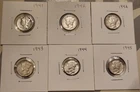 6 Silver Mercury Dimes