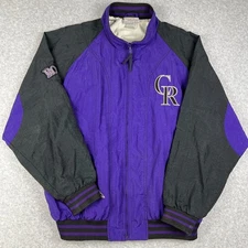 VINTAGE Colorado Rockies Apex One Jacket Windbreaker Zip XL Mens 90s Y2K READ