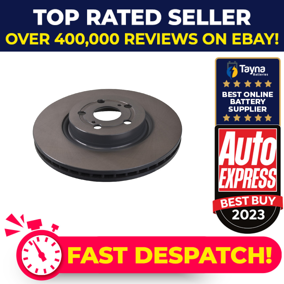 2x Brake Discs Pair Vented fits TOYOTA AVENSIS AZT250 2.0 Front 03 to 08 295mm